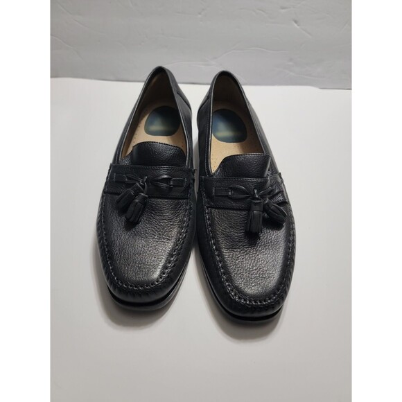 NUNN BUSH Ethan Black Tumble Leather Loafers Mens Shoes US sz 10M main image 6